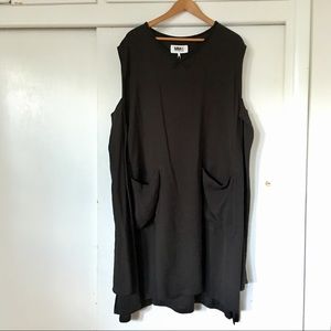 NWT MM6 Madison Margiela/ Dark grey linen dress